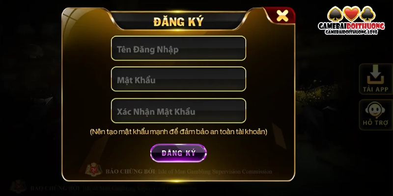 Hướng dẫn các bước để đăng ký game bài đổi thưởng